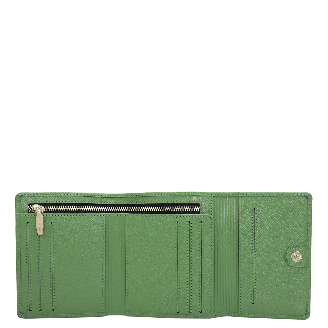 Croco Leather Ladies Wallet - Kiwi