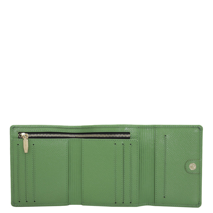 Croco Leather Ladies Wallet - Kiwi