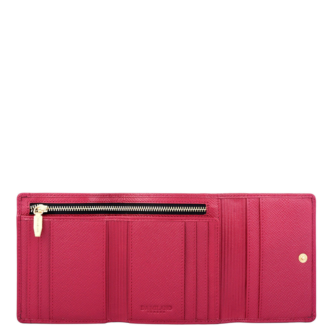 Croco Leather Ladies Wallet - Plumberry