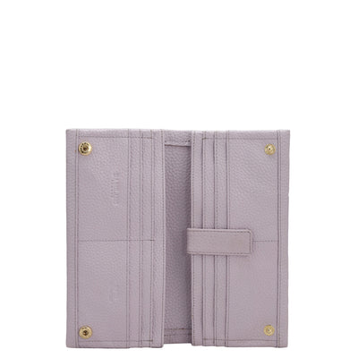 Wax Leather Ladies Wallet - Lilac