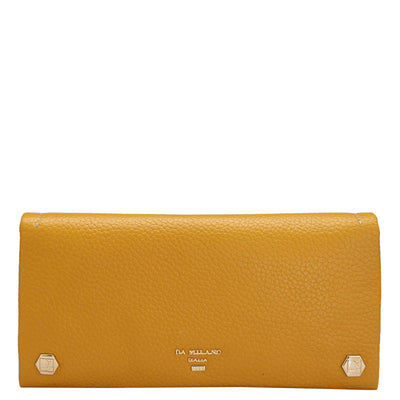 Wax Leather Ladies Wallet - Mango