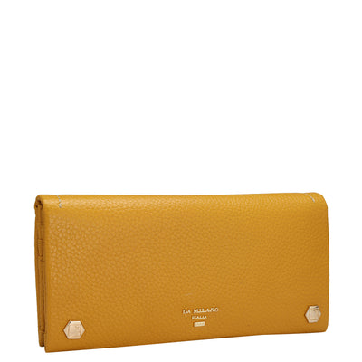 Wax Leather Ladies Wallet - Mango