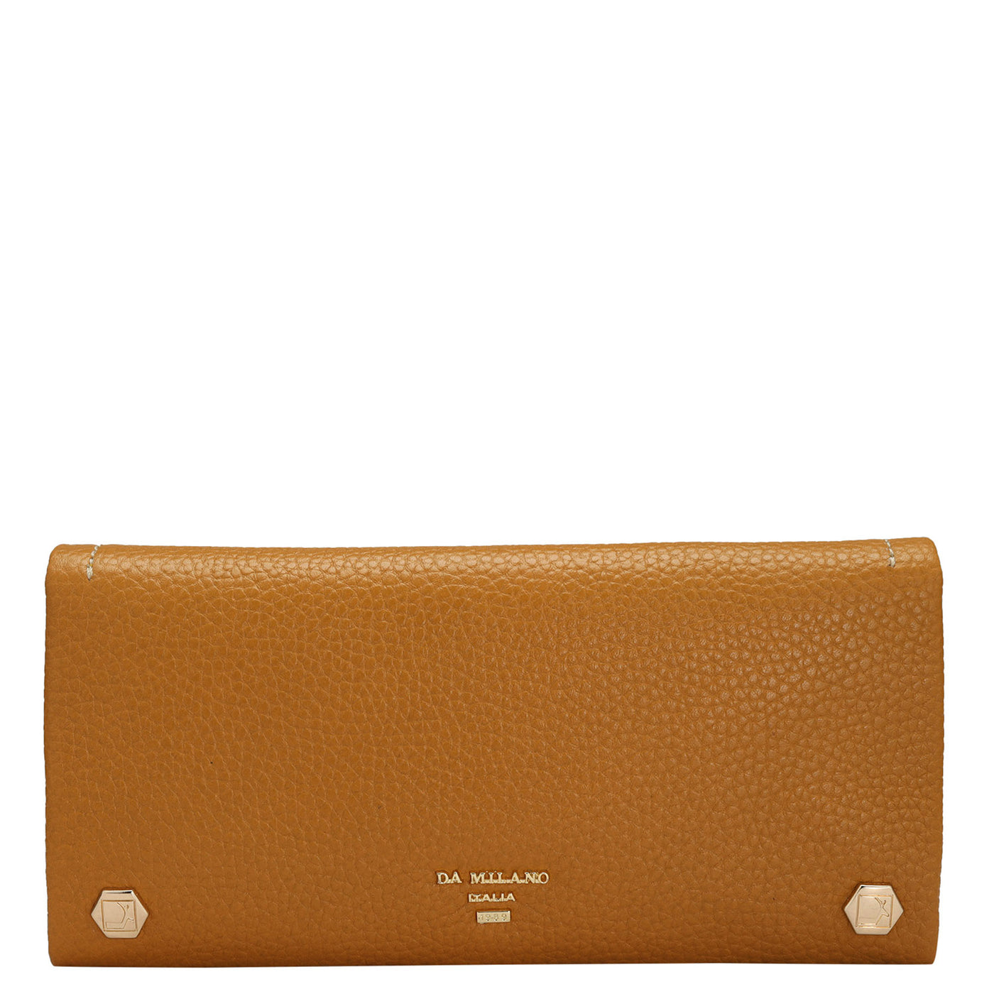 Wax Leather Ladies Wallet - Mustard