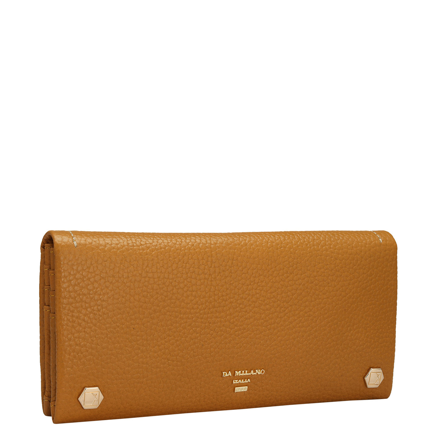 Wax Leather Ladies Wallet - Mustard