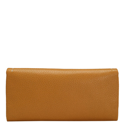 Wax Leather Ladies Wallet - Mustard