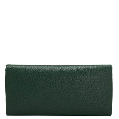 Wax Leather Ladies Wallet - Petrol Green