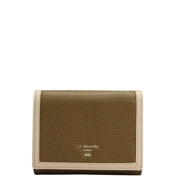 Wax Leather Ladies Wallet - Lime