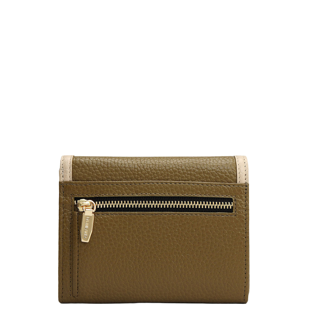 Wax Leather Ladies Wallet - Lime