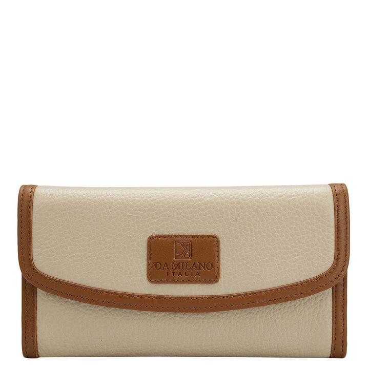 Wax Leather Ladies Wallet - Dove