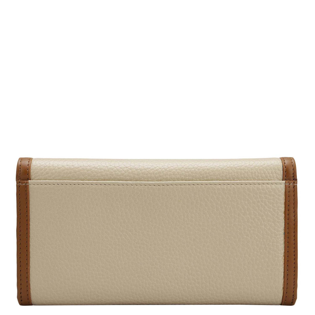 Wax Leather Ladies Wallet - Dove