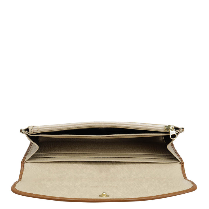 Wax Leather Ladies Wallet - Dove