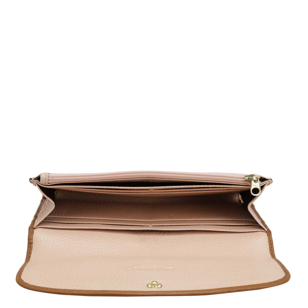 Wax Leather Ladies Wallet - Feather