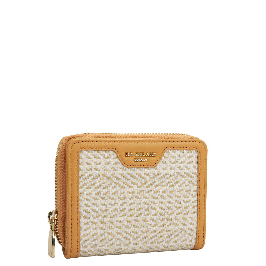Canvas Wax Leather Ladies Wallet - Apricot Crush