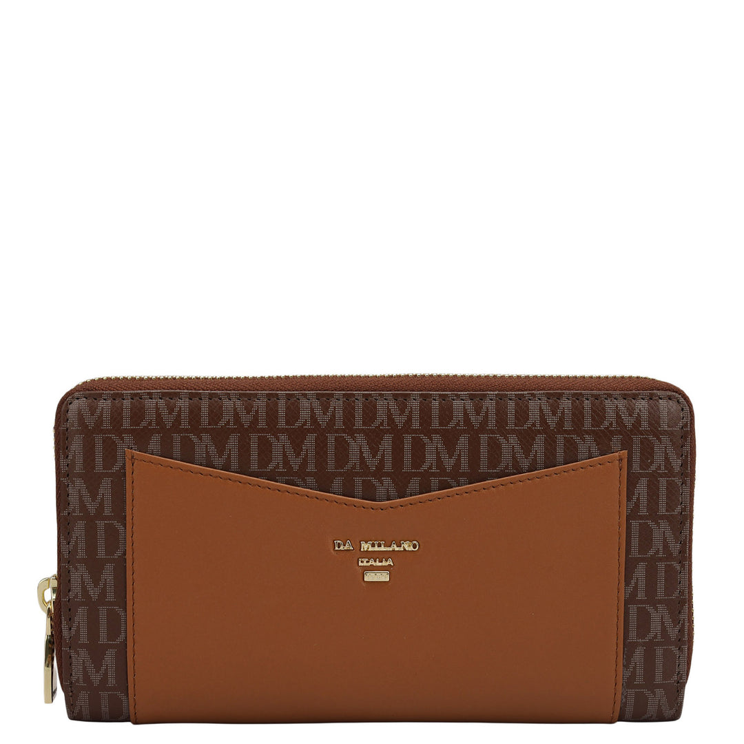 Monogram Plain Leather Ladies Wallet - Date