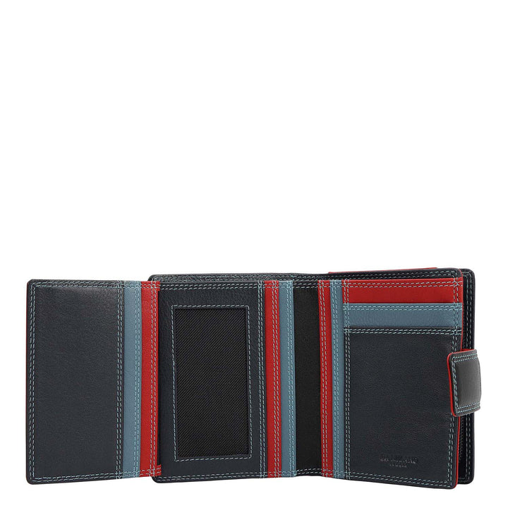 Plain Leather Ladies Wallet - Black