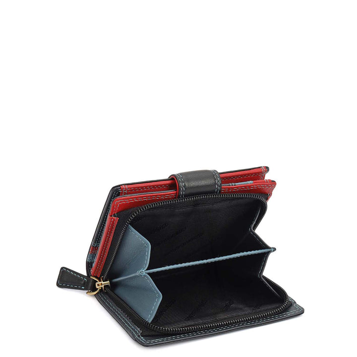 Plain Leather Ladies Wallet - Black