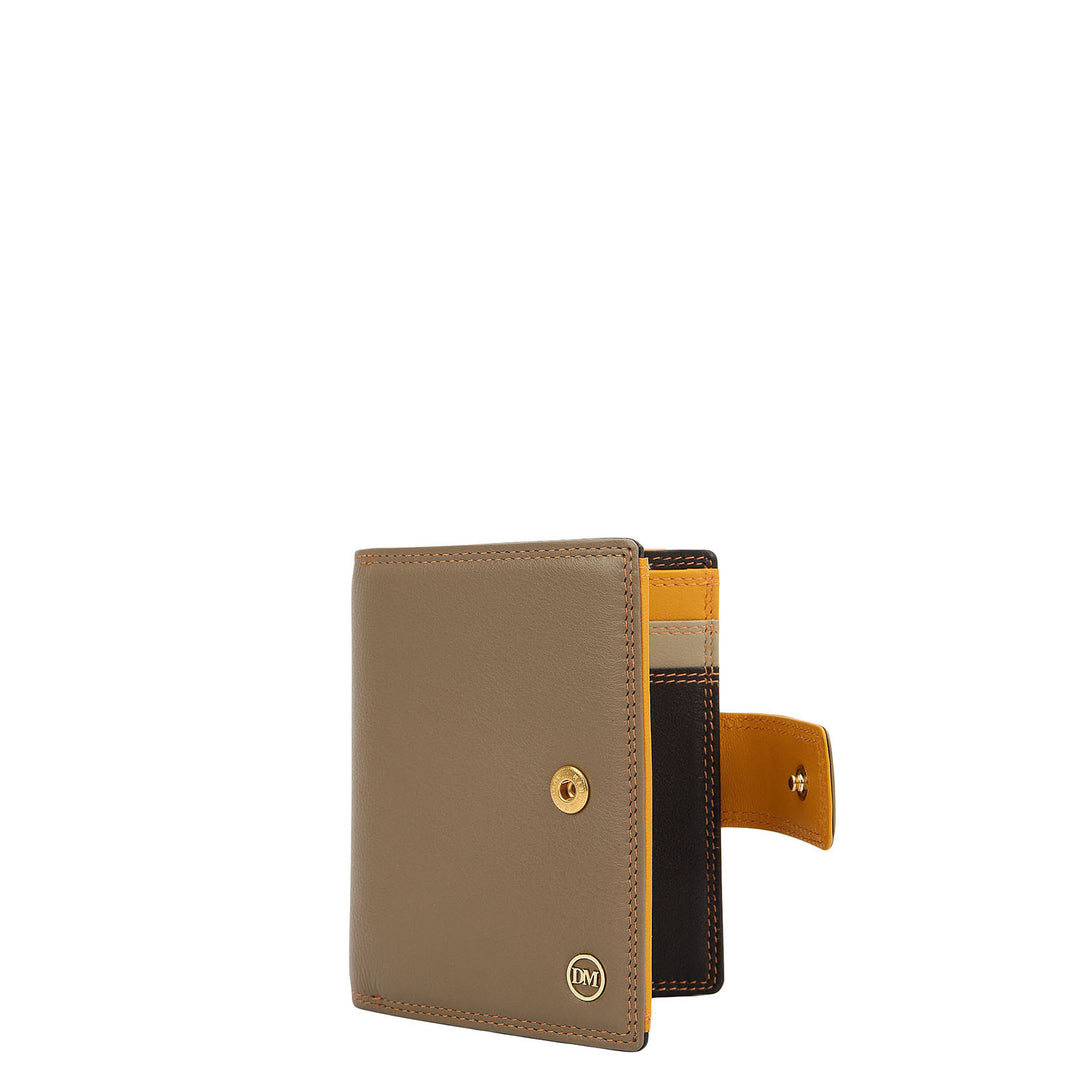 Plain Leather Ladies Wallet - Greyish Taupe