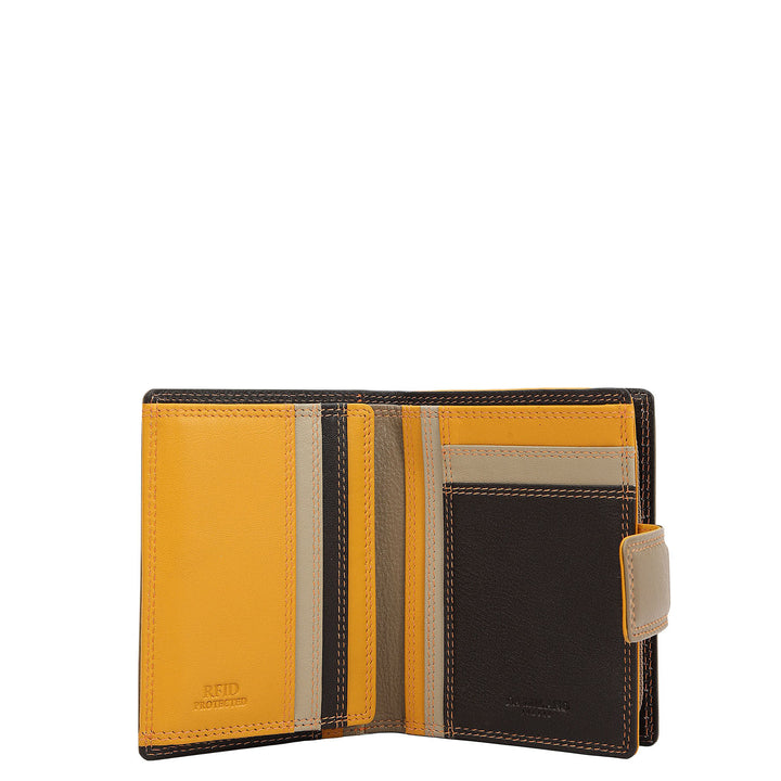 Plain Leather Ladies Wallet - Greyish Taupe
