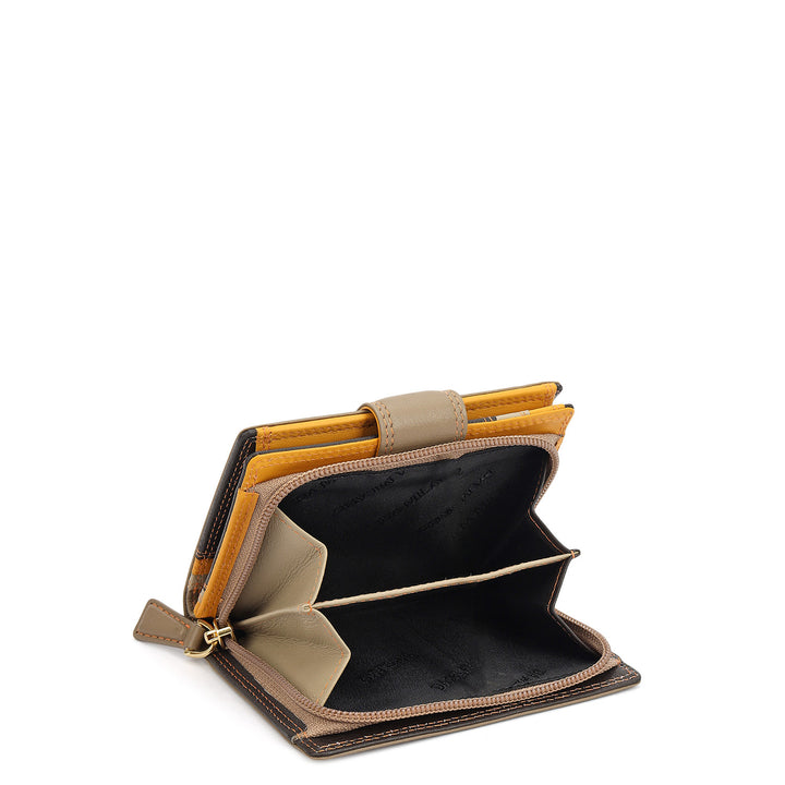 Plain Leather Ladies Wallet - Greyish Taupe