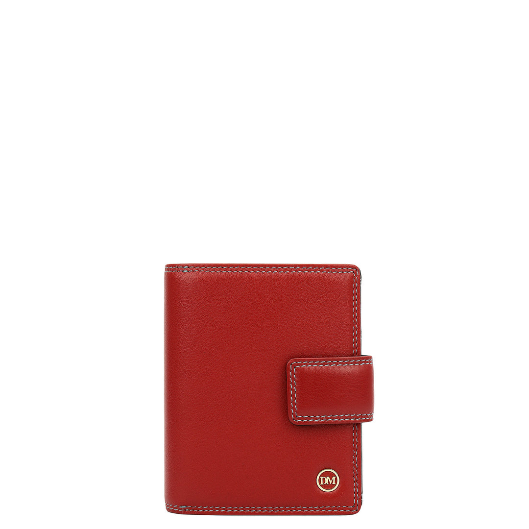 Plain Leather Ladies Wallet - Red