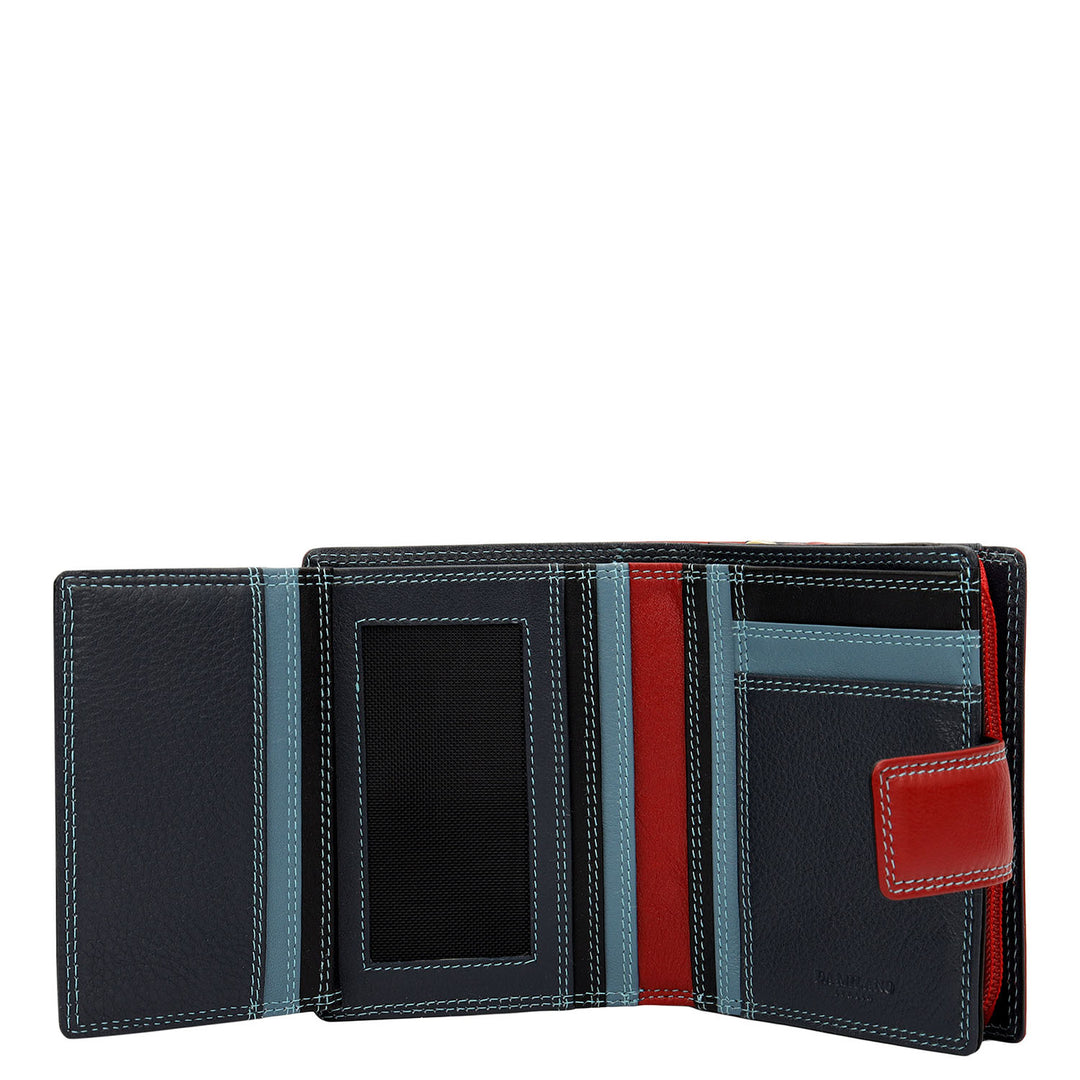 Plain Leather Ladies Wallet - Red