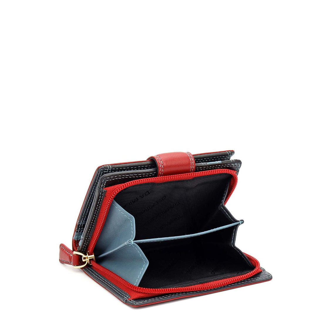 Plain Leather Ladies Wallet - Red
