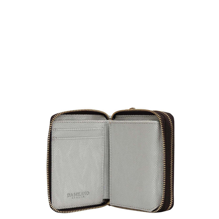 Croco Franzy Leather Ladies Wallet - Pearl