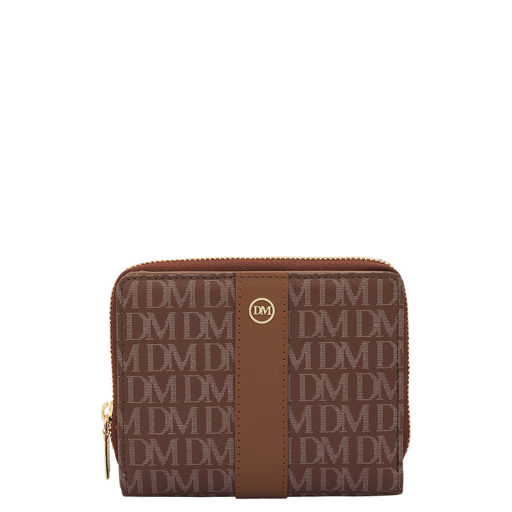 Monogram Plain Leather Ladies Wallet - Date