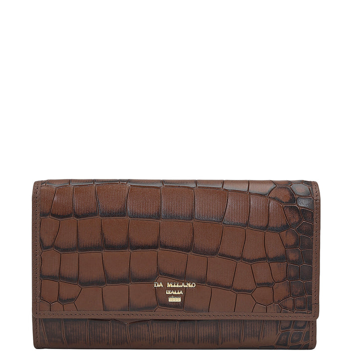 Croco Leather Ladies Wallet - Date