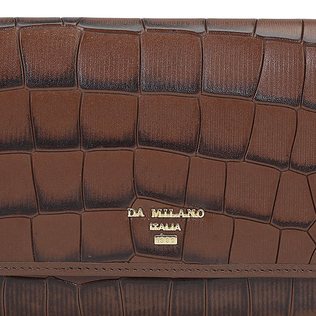 Croco Leather Ladies Wallet - Date