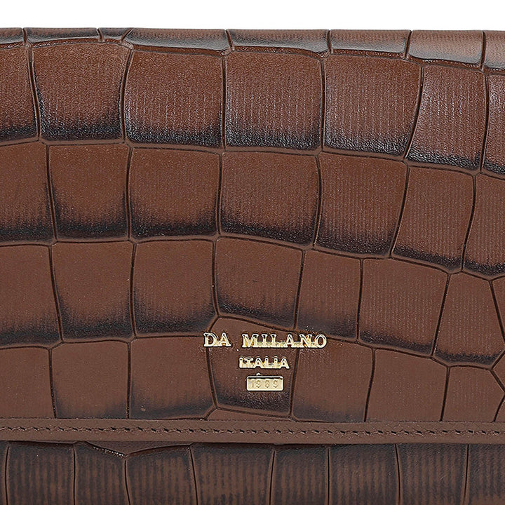 Croco Leather Ladies Wallet - Date