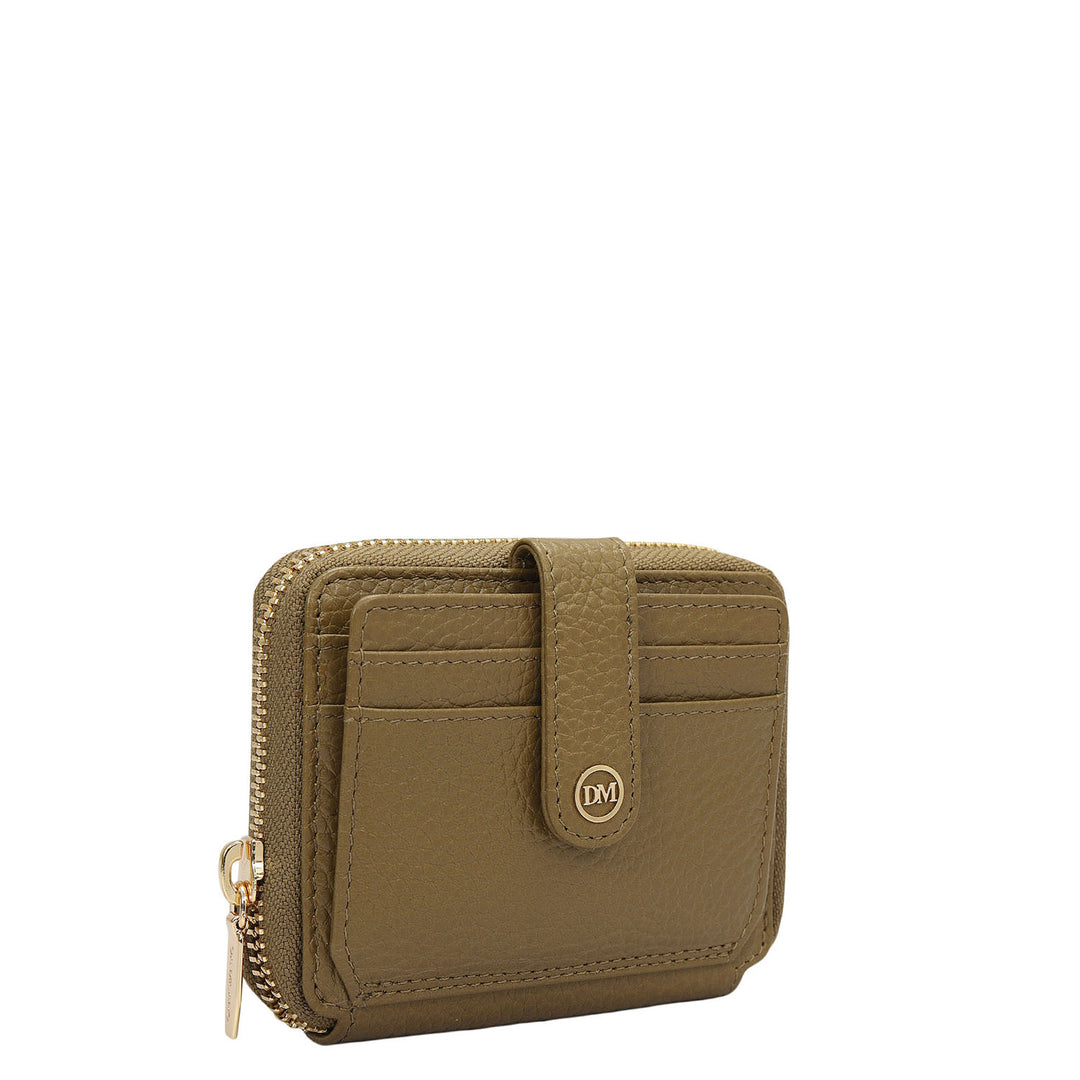 Wax Leather Ladies Wallet - Lime