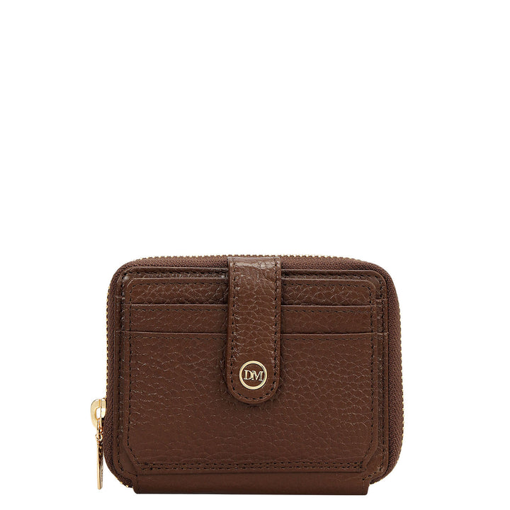Wax Leather Ladies Wallet - Mocha
