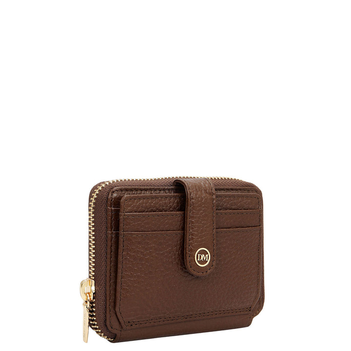 Wax Leather Ladies Wallet - Mocha