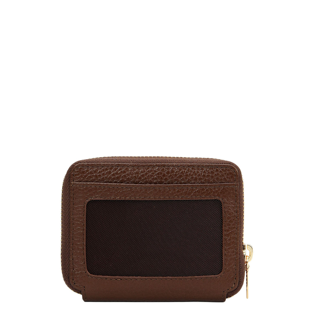Wax Leather Ladies Wallet - Mocha