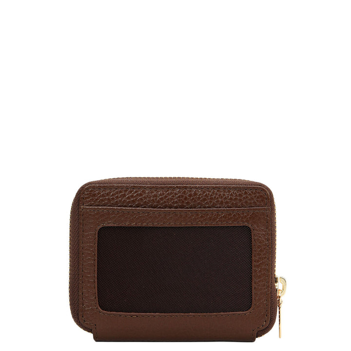 Wax Leather Ladies Wallet - Mocha