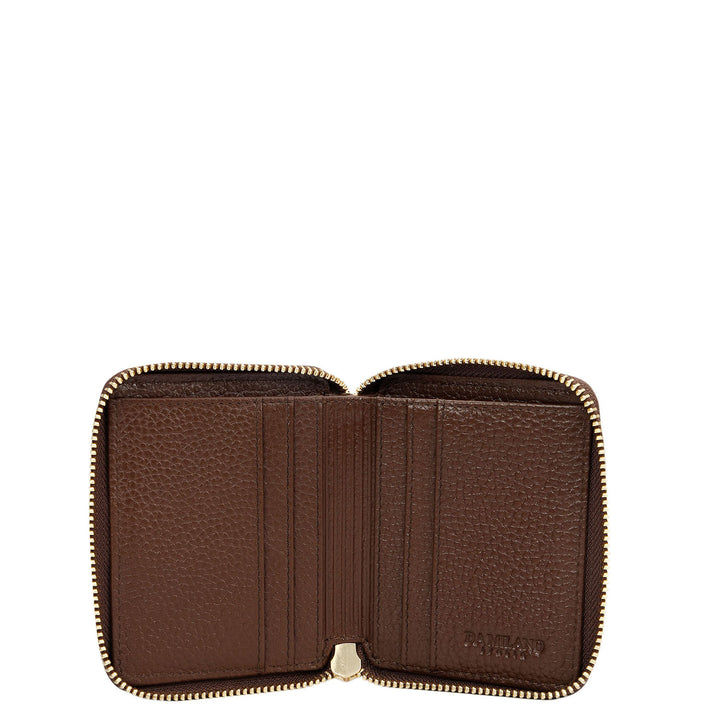 Wax Leather Ladies Wallet - Mocha