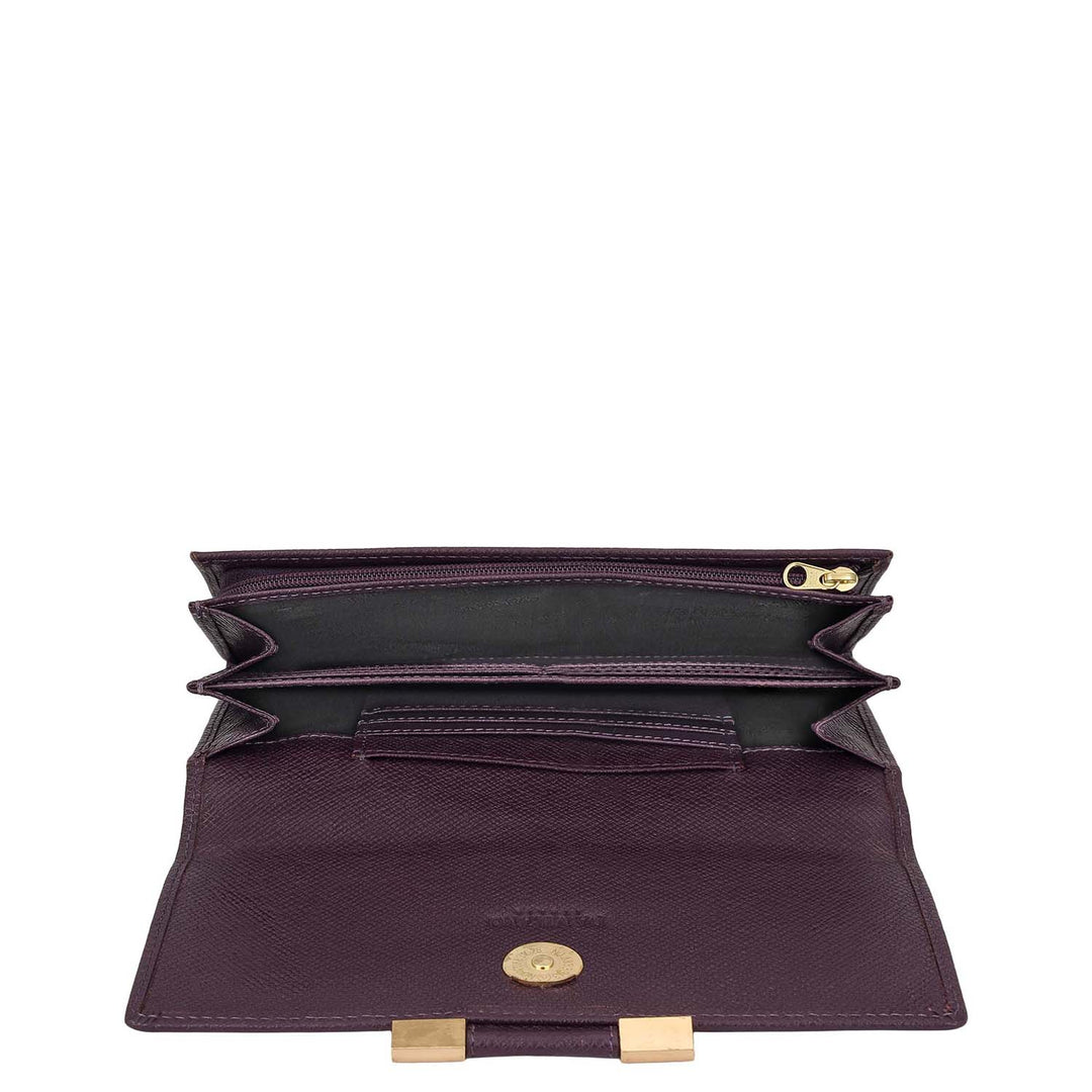 Franzy Leather Ladies Wallet - Grapevine