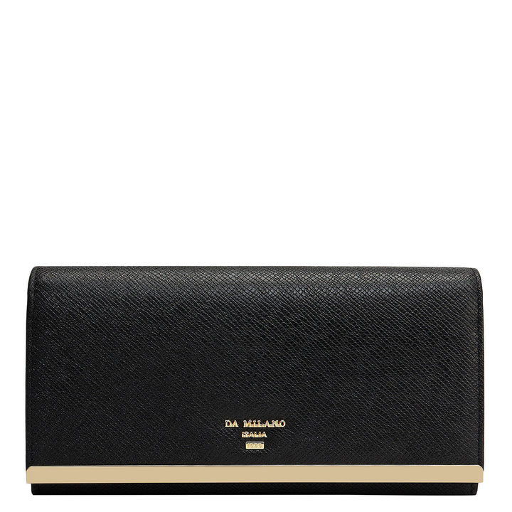 Franzy Leather Ladies Wallet - Black