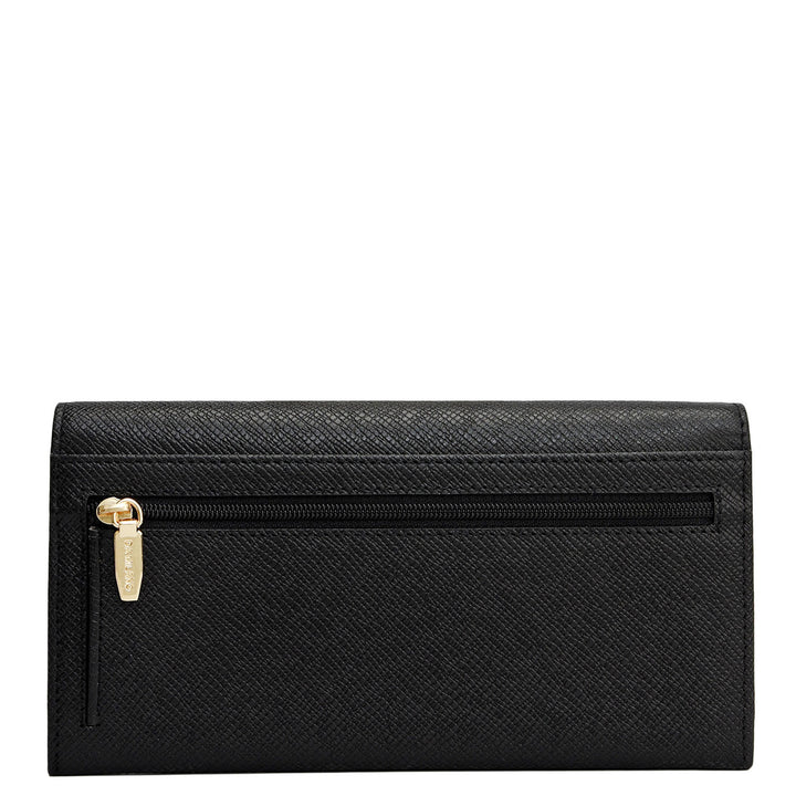 Franzy Leather Ladies Wallet - Black