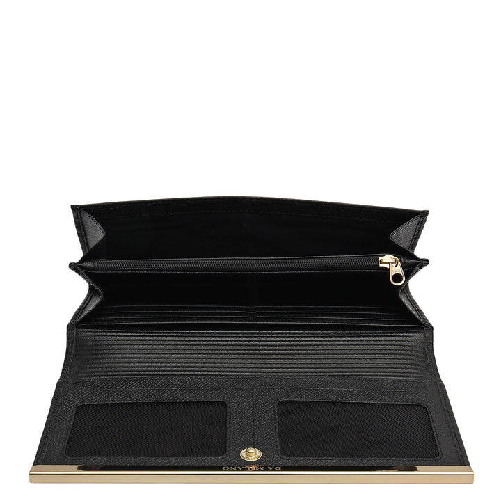 Franzy Leather Ladies Wallet - Black