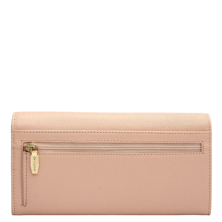 Franzy Leather Ladies Wallet - Nude