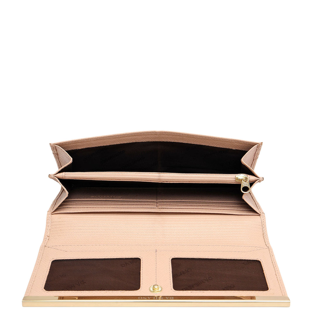 Franzy Leather Ladies Wallet - Nude