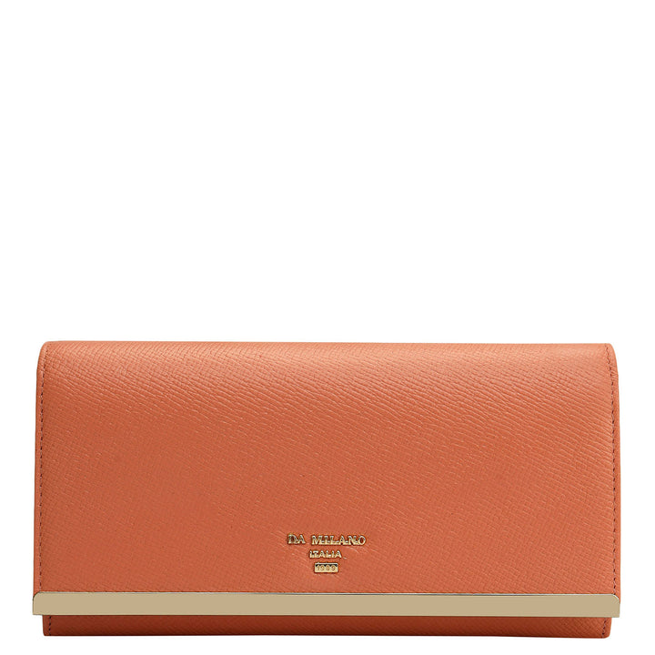 Franzy Leather Ladies Wallet - Salmon