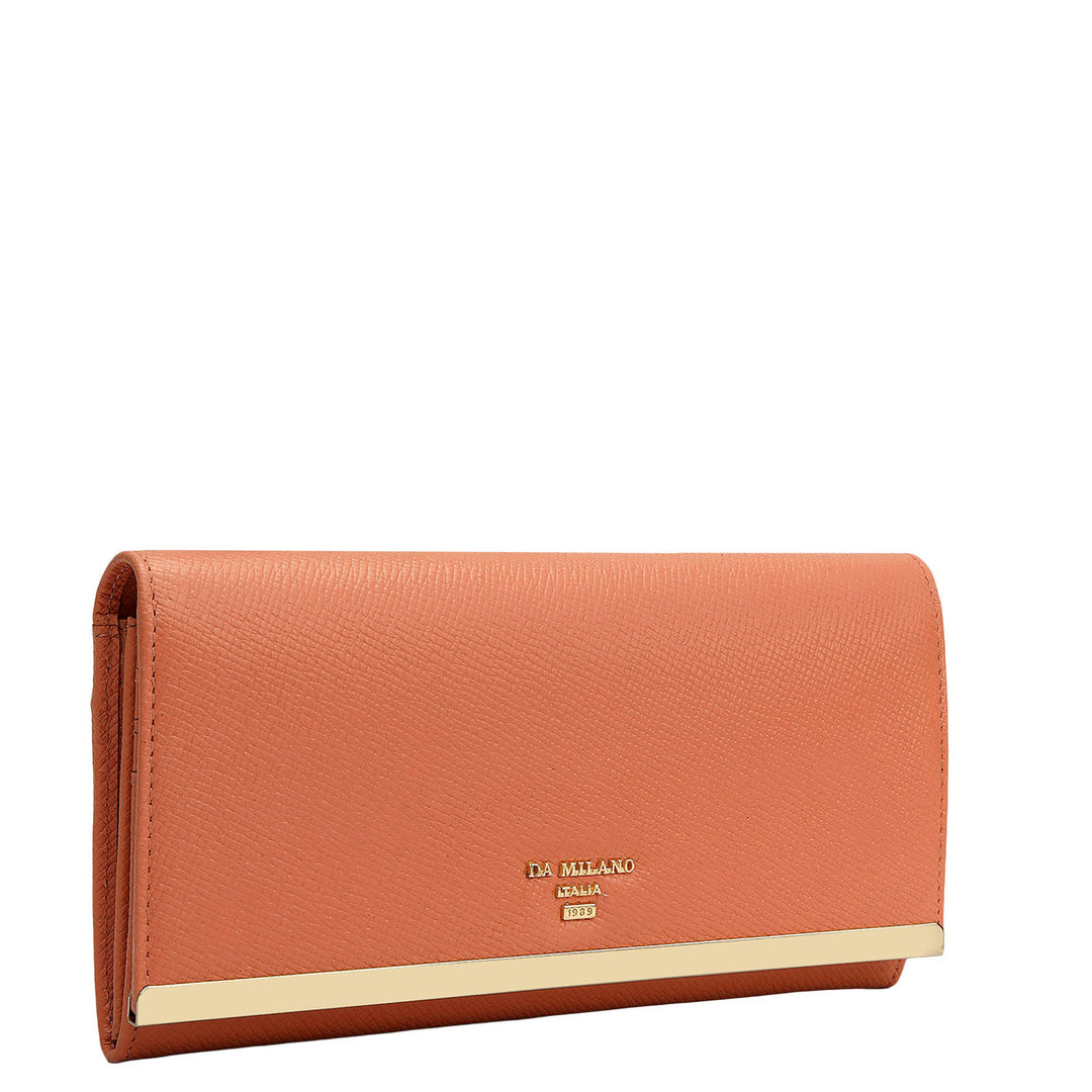 Franzy Leather Ladies Wallet - Salmon