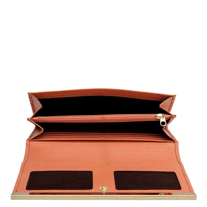 Franzy Leather Ladies Wallet - Salmon
