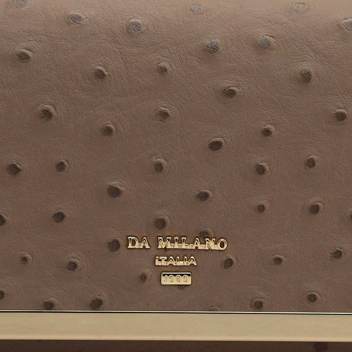 Ostrich Leather Ladies Wallet - Slate