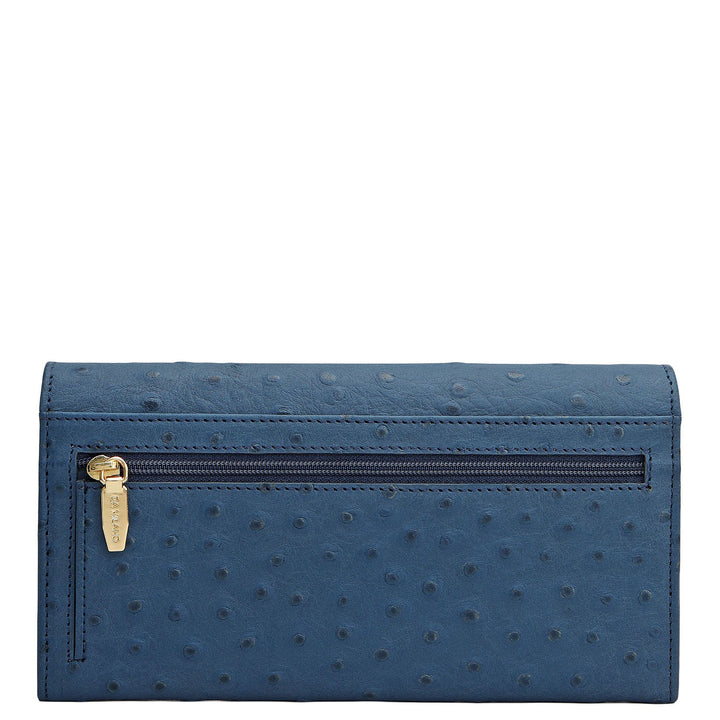 Ostrich Leather Ladies Wallet - Twilight