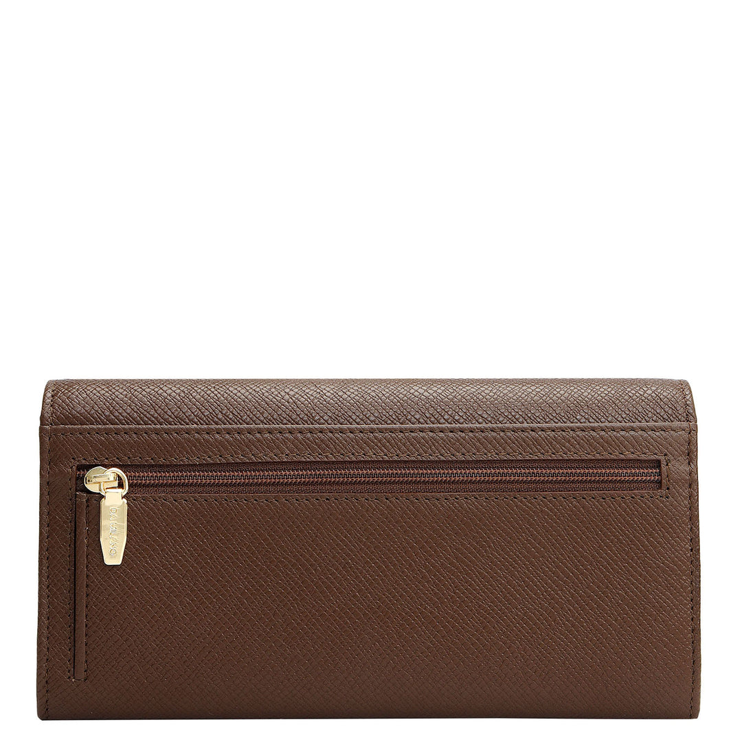 Franzy Leather Ladies Wallet - Walnut