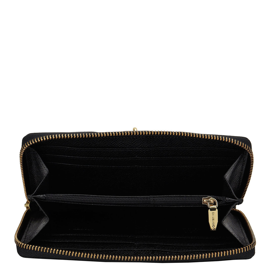 Pietra Continental Wallet - Black